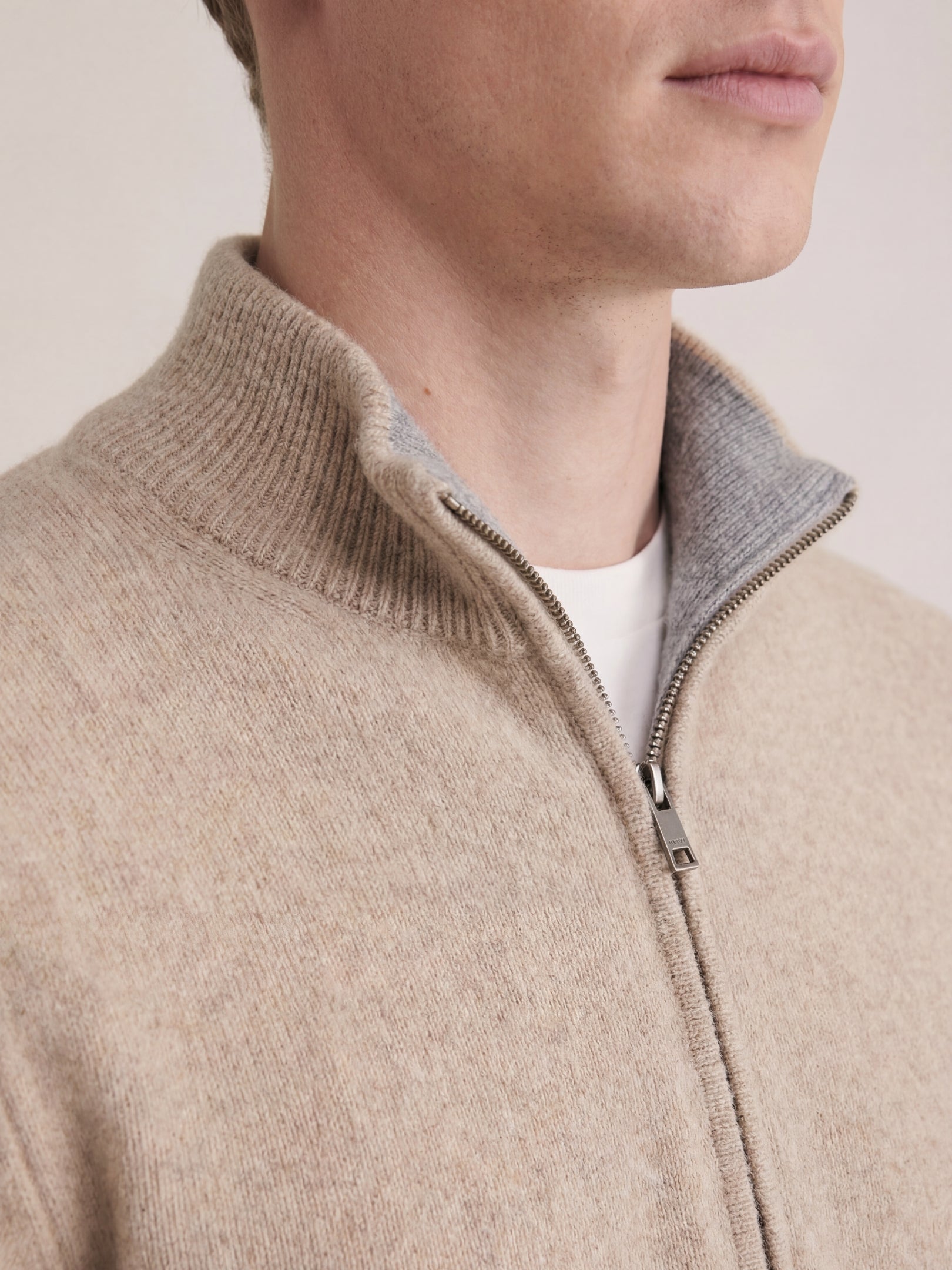 Sorrento Full-Zip Knit Beige