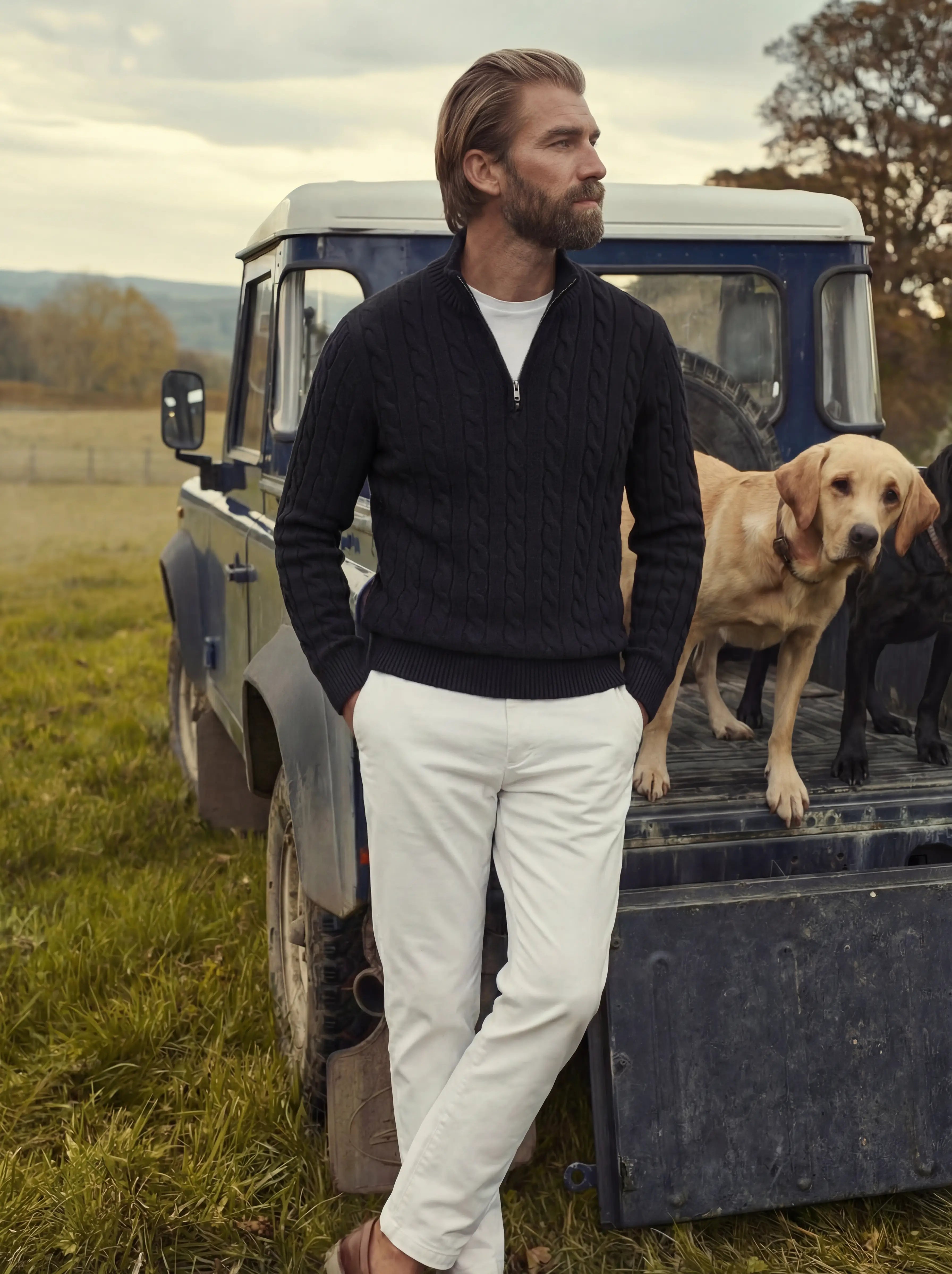 Corsaro Halve-Zip Wool Sweater Black