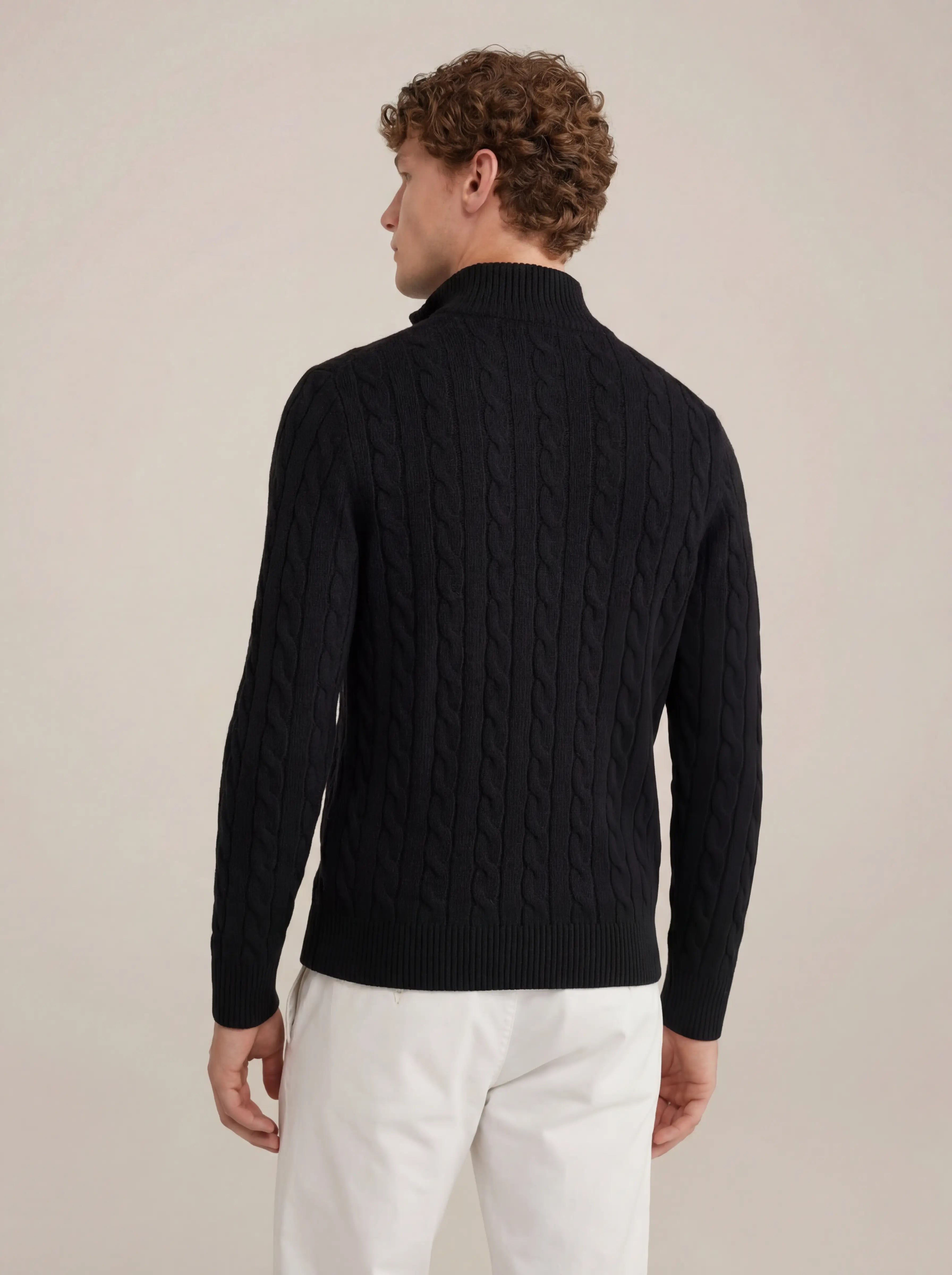 Corsaro Halve-Zip Wool Sweater Black