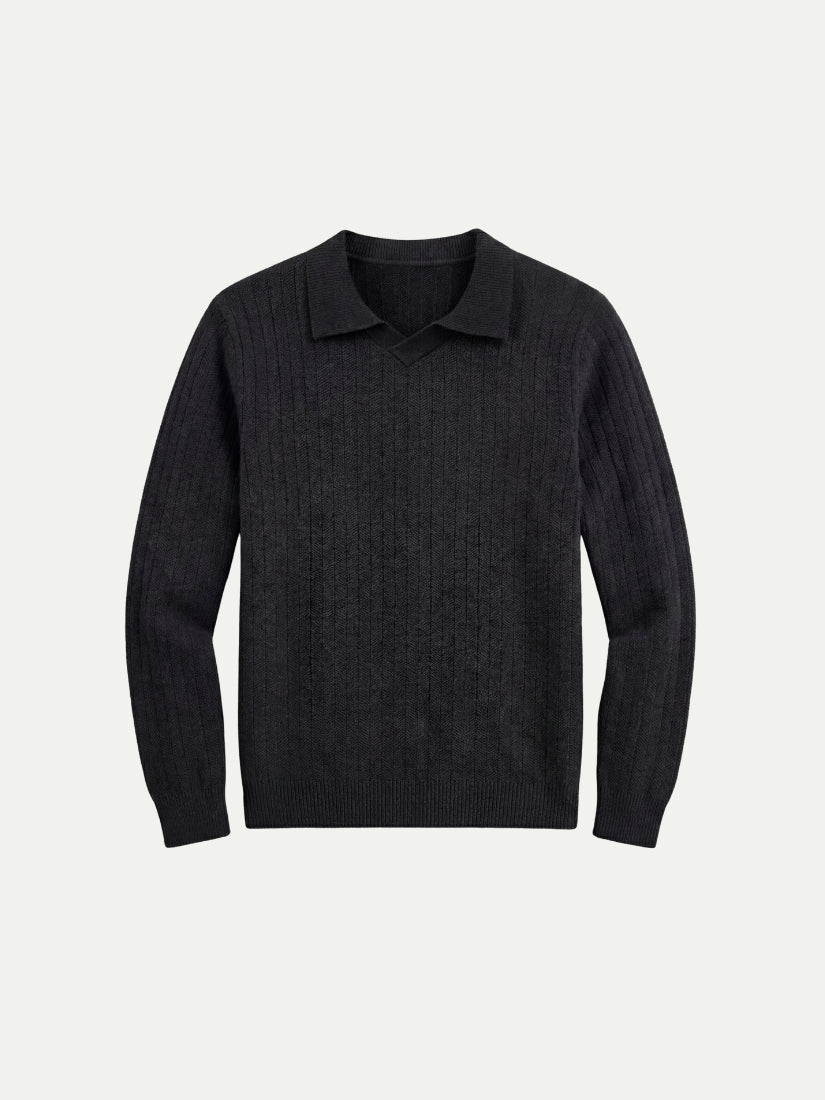 Milano Knit Polo Black