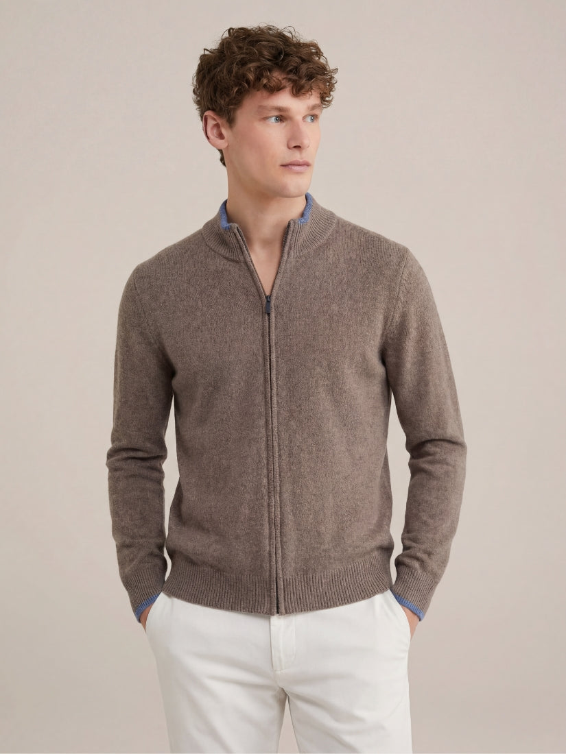Bellagio Full-Zip Knit Beige