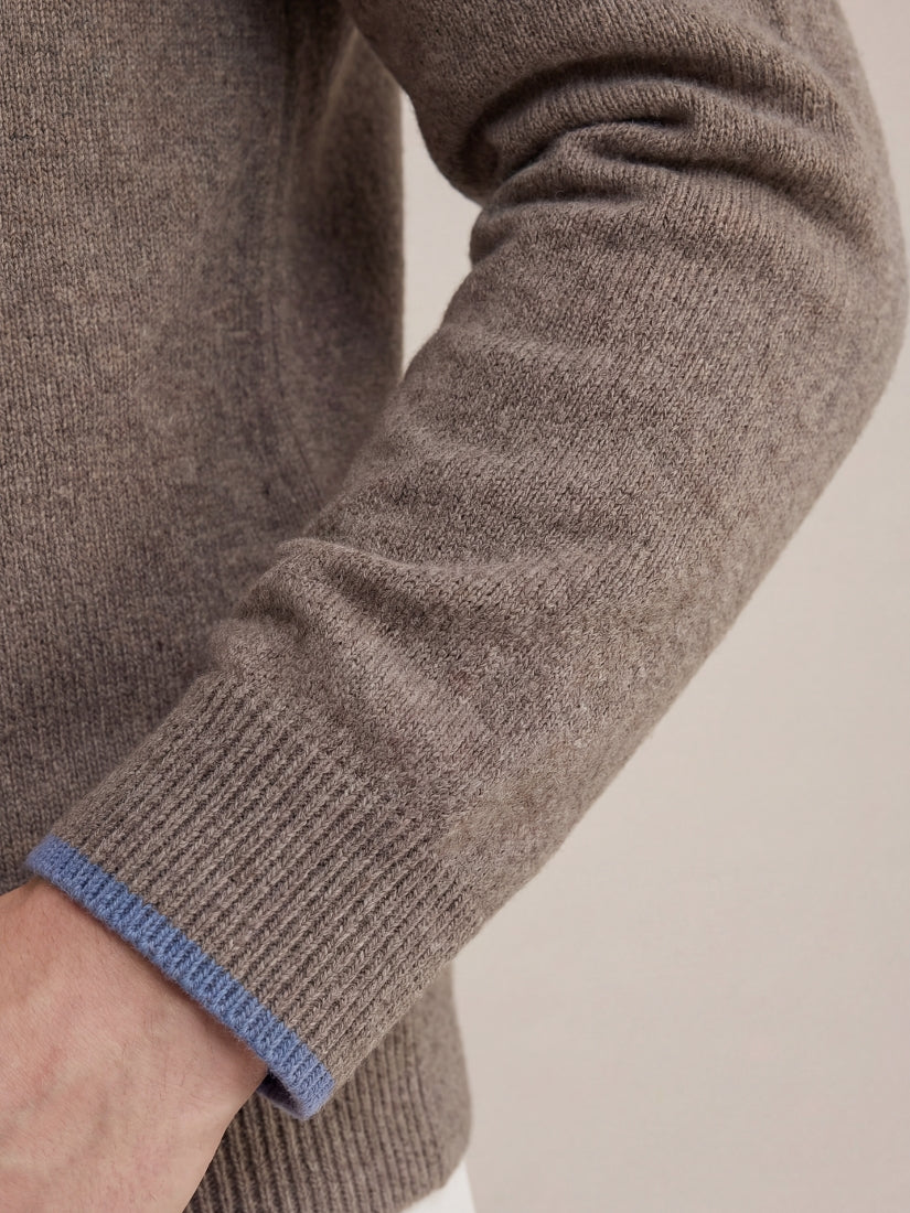 Bellagio Full-Zip Knit Beige