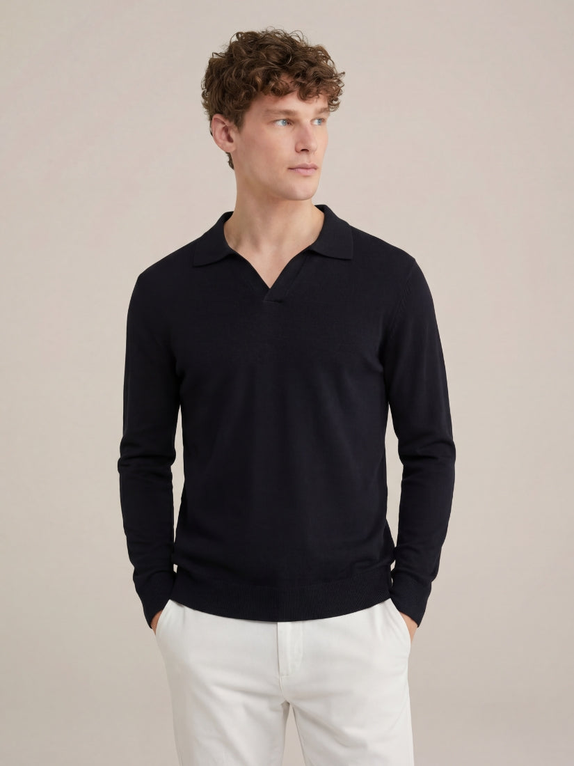Venturi Knit Polo Black
