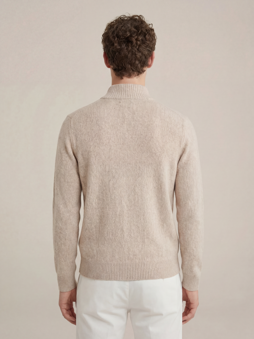 Panarea Half-Zip Knit Beige