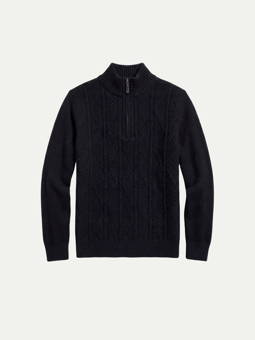 Argentario Half-Zip Knit Black