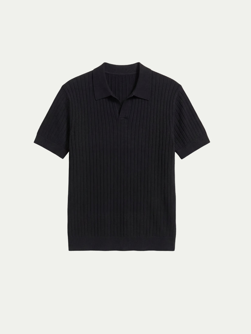Capri Knit Polo Black