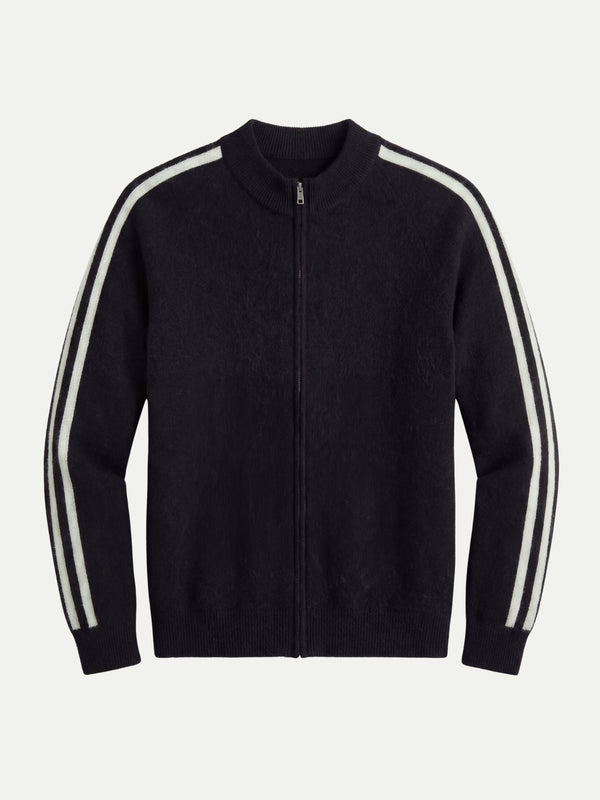 Monza Full-Zip Knit Black