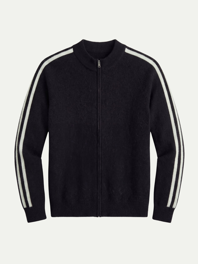 Monza Full-Zip Knit Black