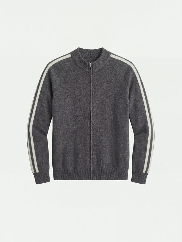 Monza Full-Zip Knit Dark Grey