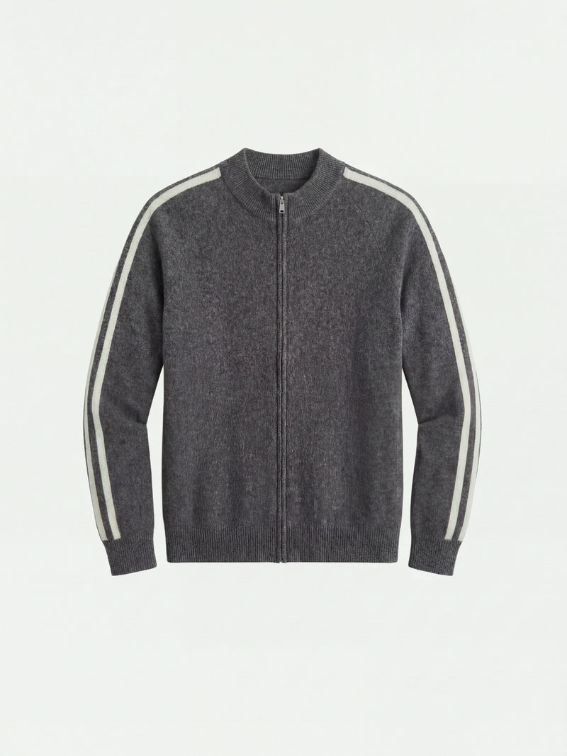 Monza Full-Zip Knit Dark Grey