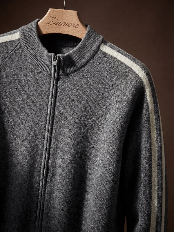 Monza Full-Zip Knit Dark Grey