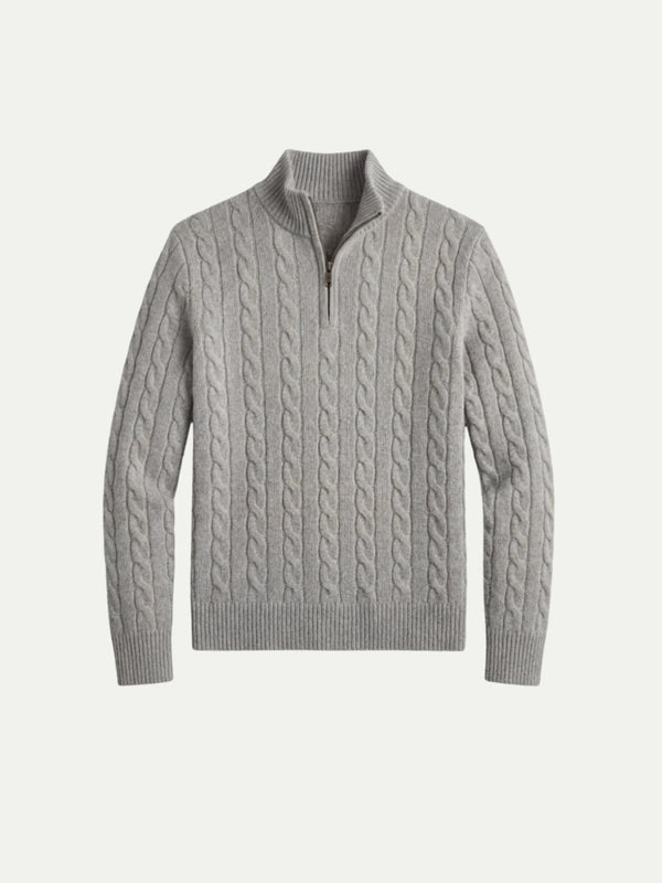 Corsaro Halve-Zip Wool Sweater Grey