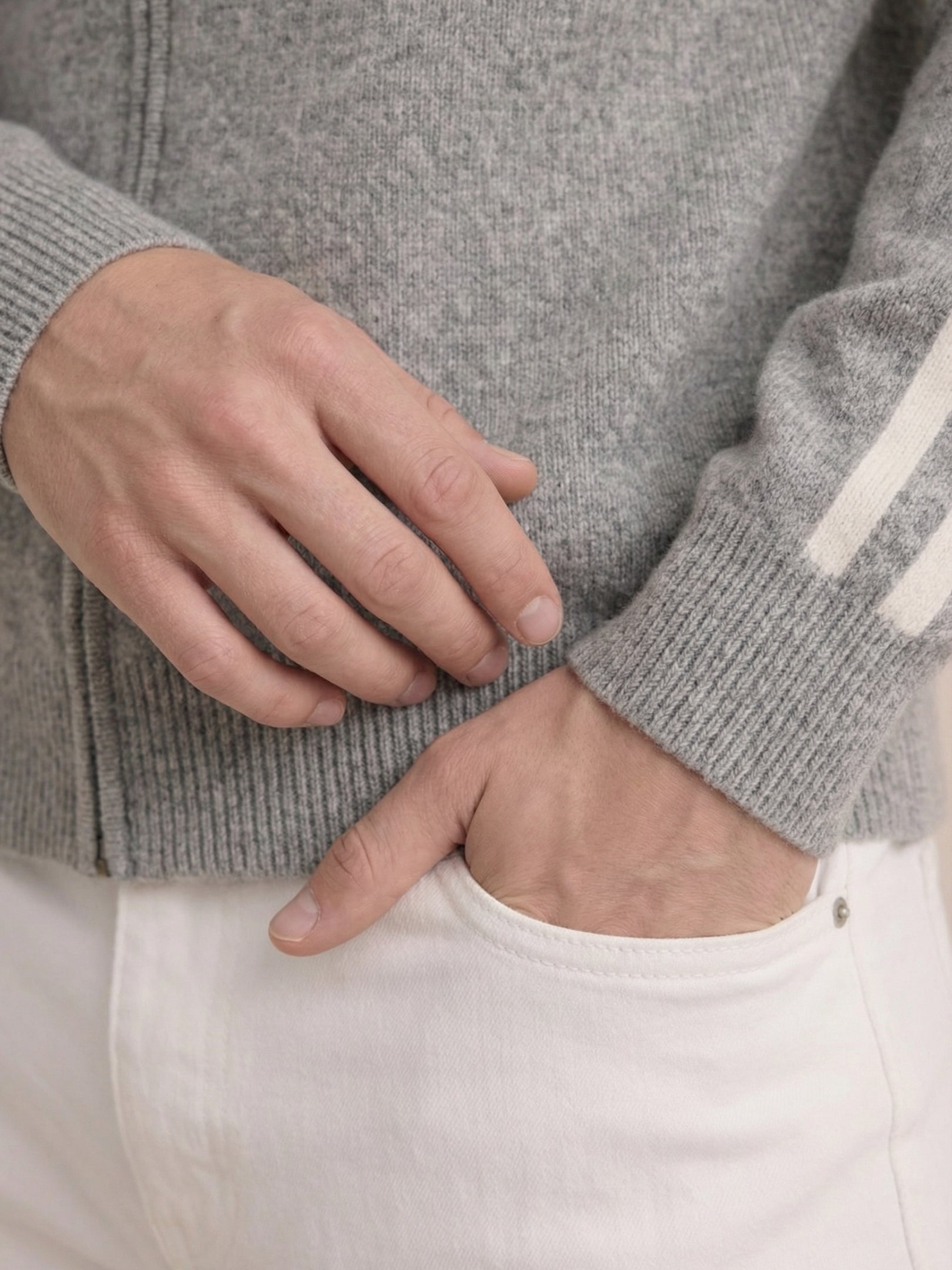 Monza Full-Zip Knit Grey