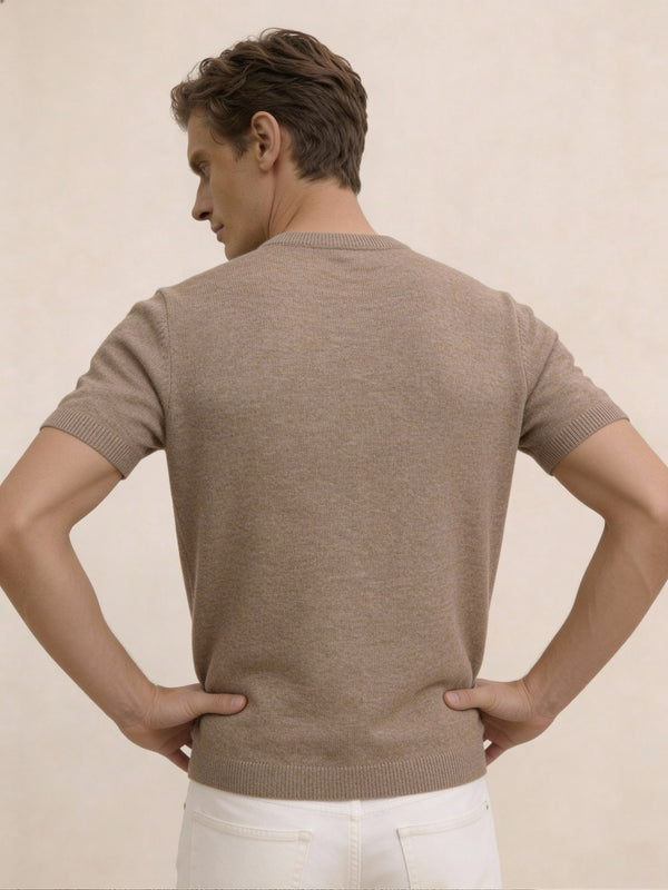 Wool City T-shirt Dark Taupe