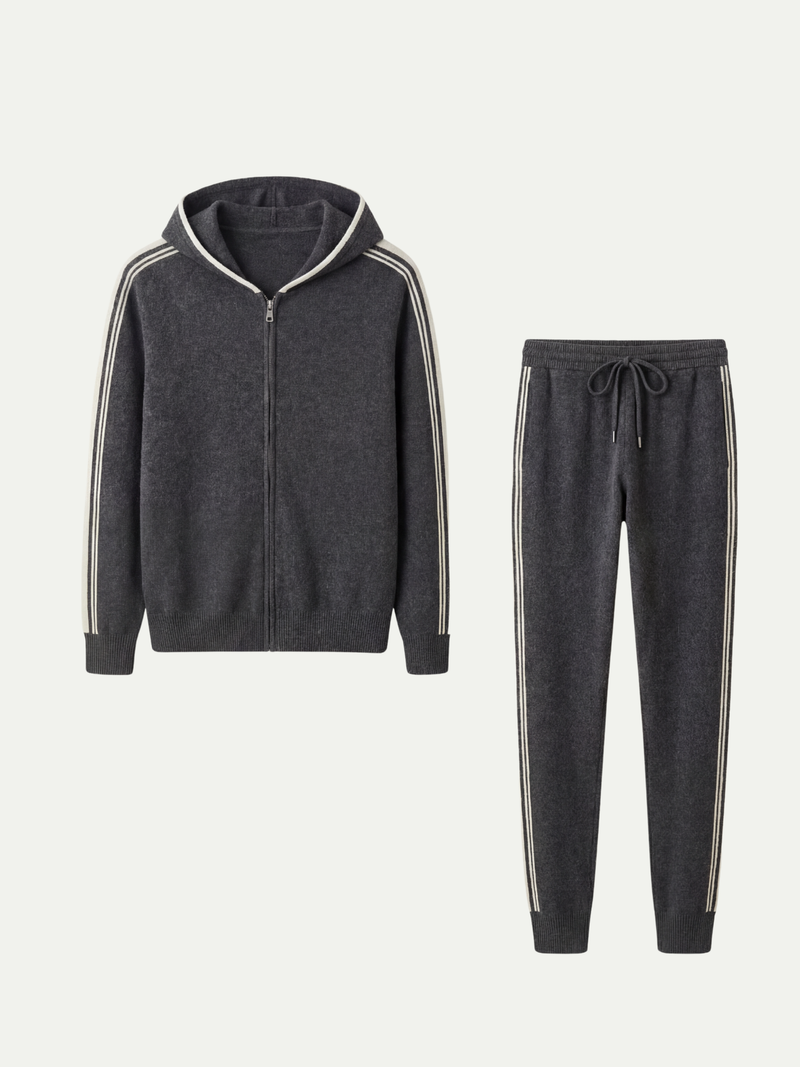 Monte Milano Cashmere Tracksuit Dark Grey