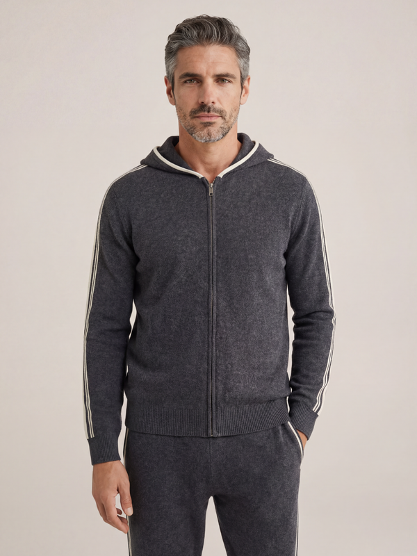 Monte Milano Cashmere Tracksuit Dark Grey
