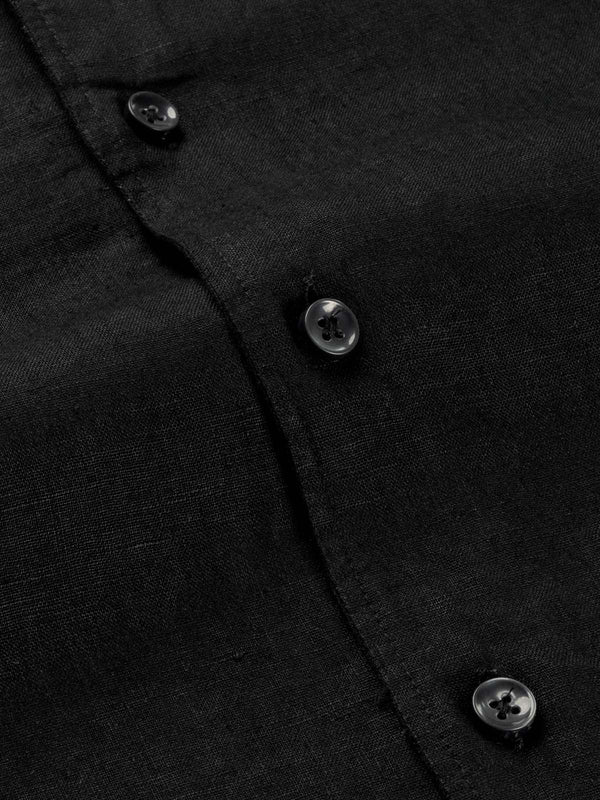 Linen Seaside Shirt Black