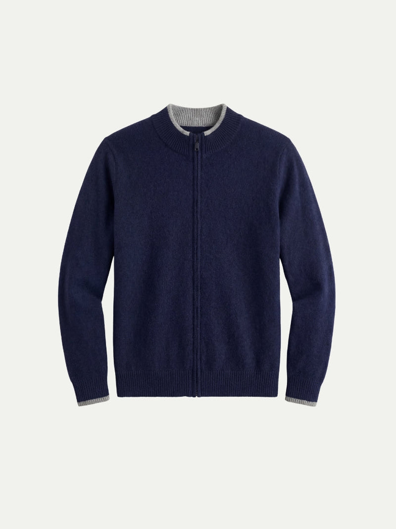 Bellagio Full-Zip Knit Navy
