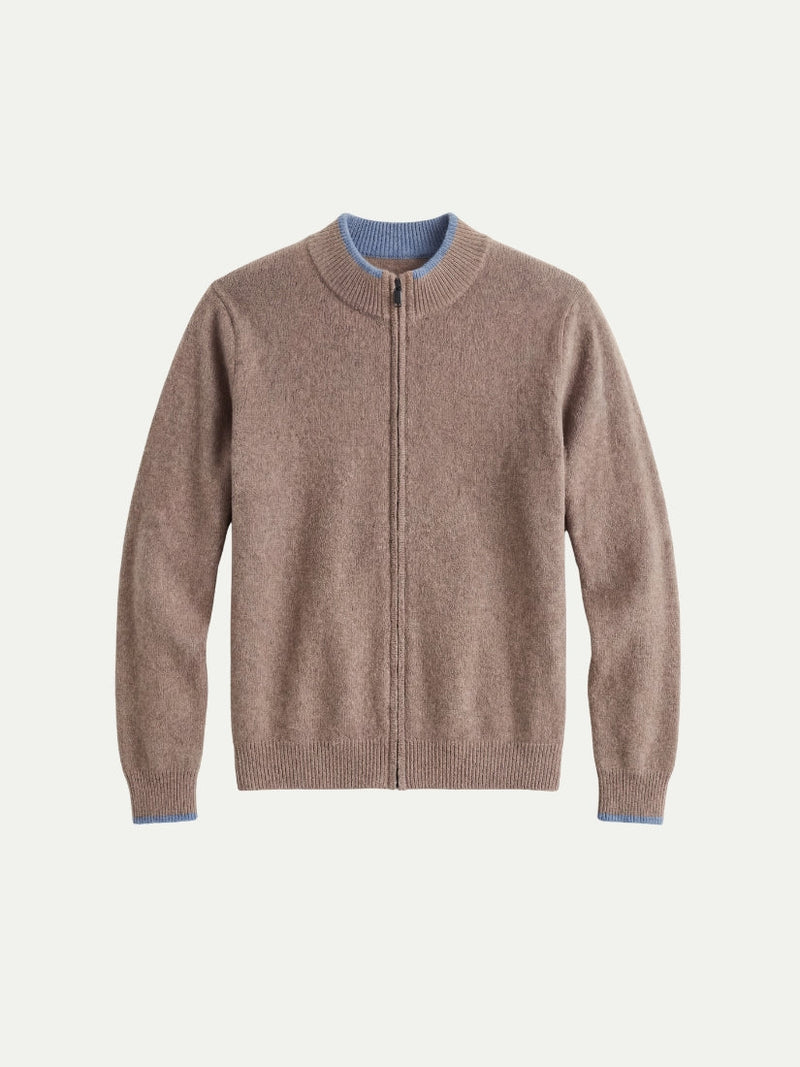 Bellagio Full-Zip Knit Beige