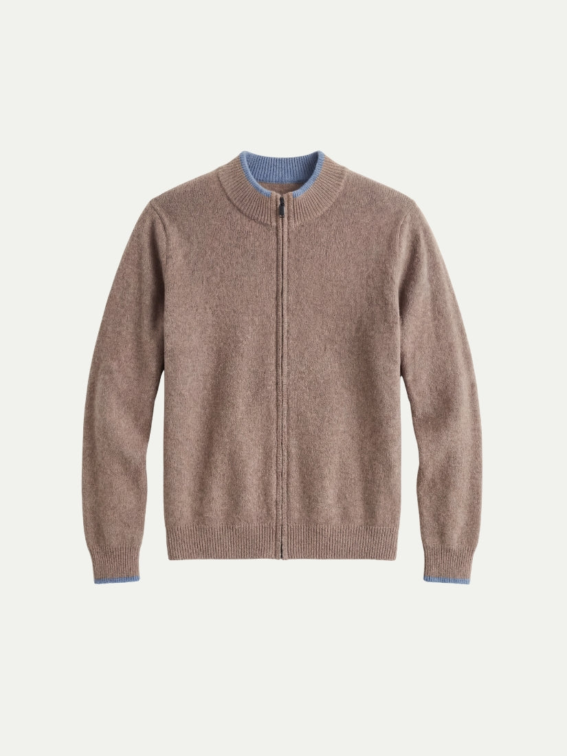 Bellagio Full-Zip Knit Beige