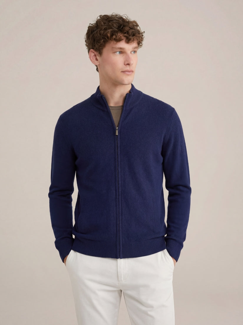 Ponza Full-Zip Knit Navy