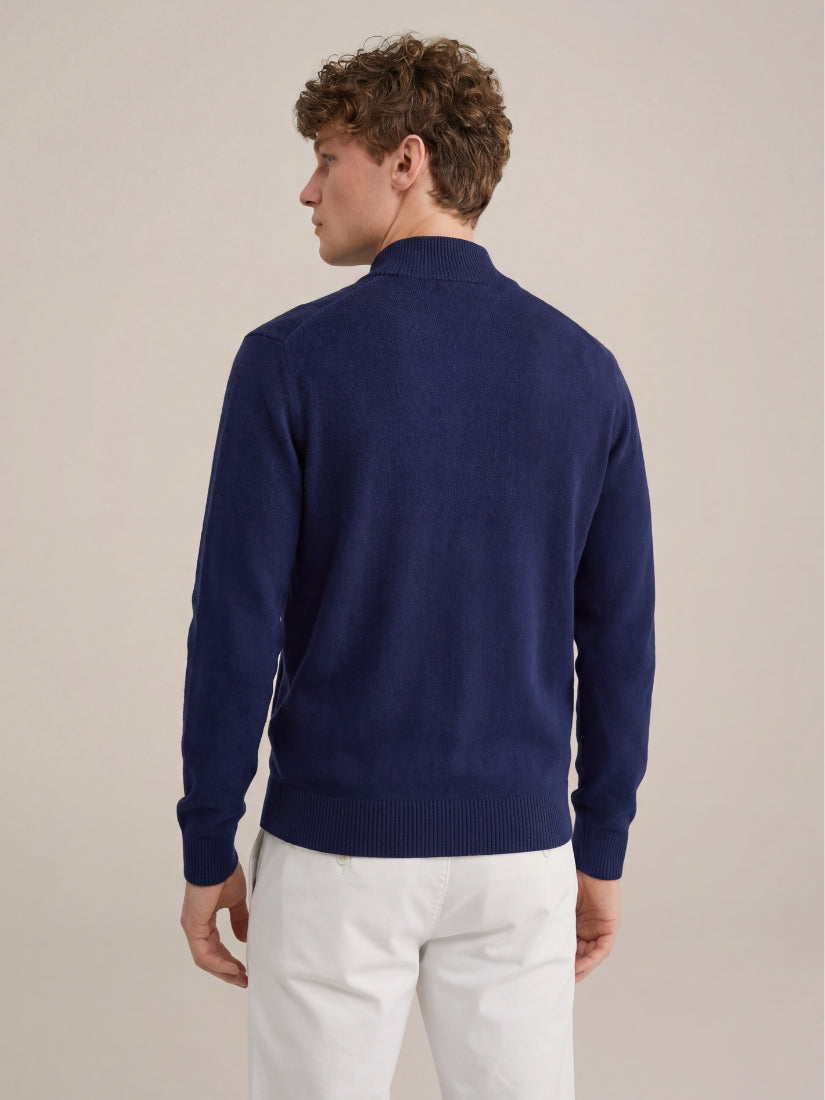Ponza Full-Zip Knit Navy