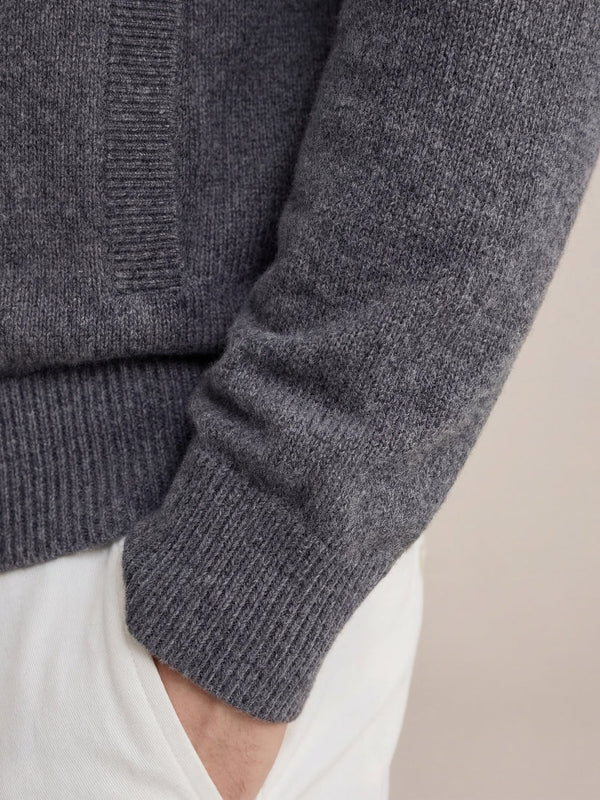 Ponza Full-Zip Knit Dark Grey