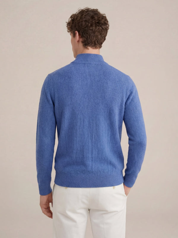 Panarea Half-Zip Knit Blue
