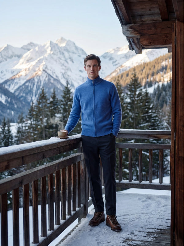 Panarea Half-Zip Knit Blue