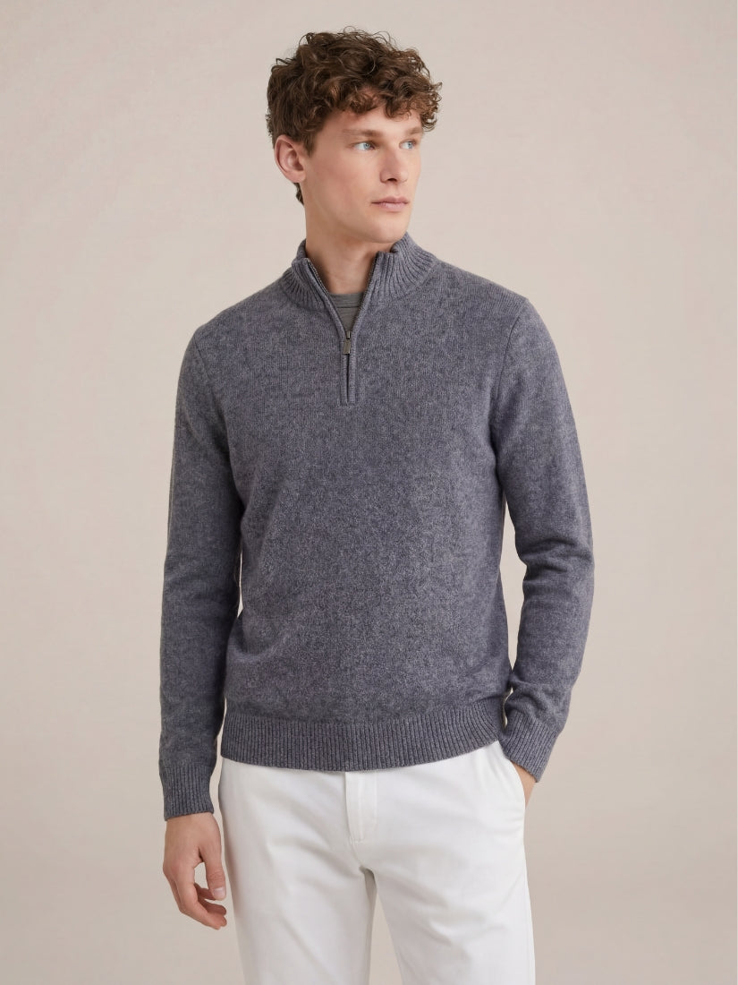 Panarea Half-Zip Knit Dark Grey