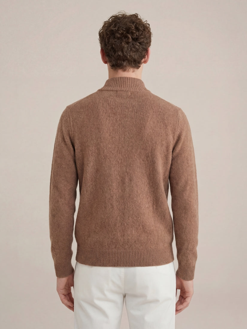 Panarea Half-Zip Knit Brown