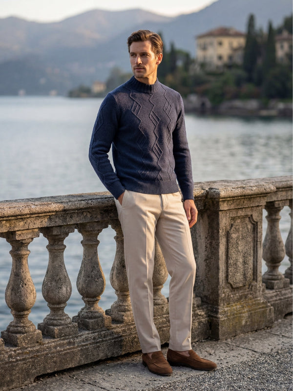 Belmonte Textured Knit Navy
