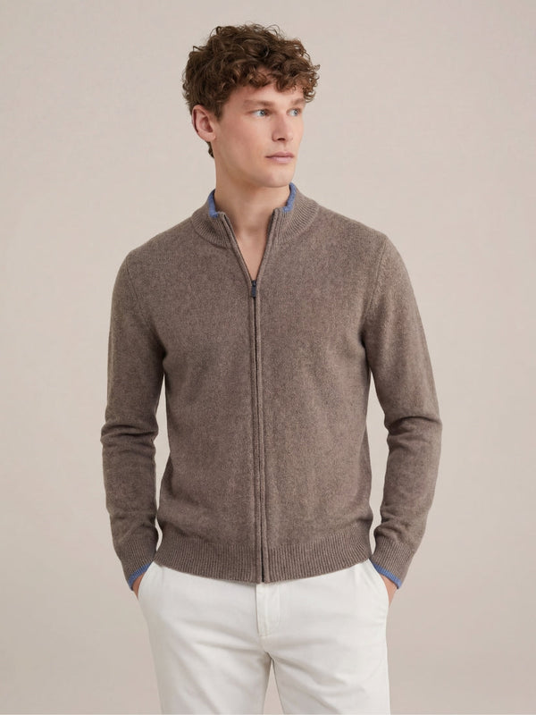 Bellagio Full-Zip Knit Beige