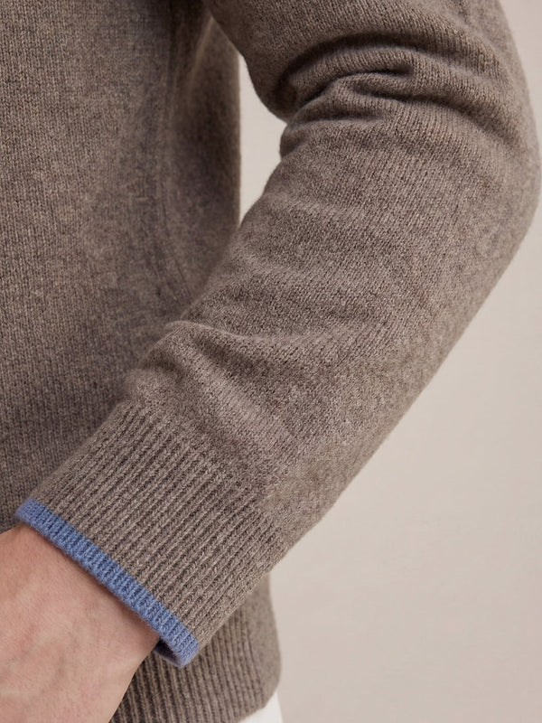 Bellagio Full-Zip Knit Beige