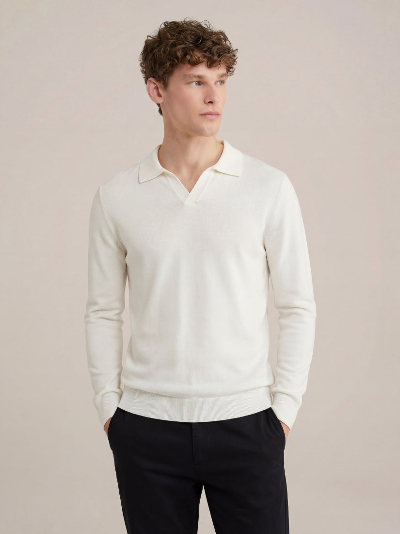 Venturi Knit Polo White