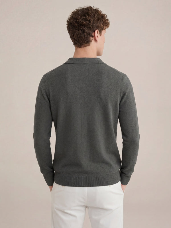 Venturi Knit Polo Dark Grey