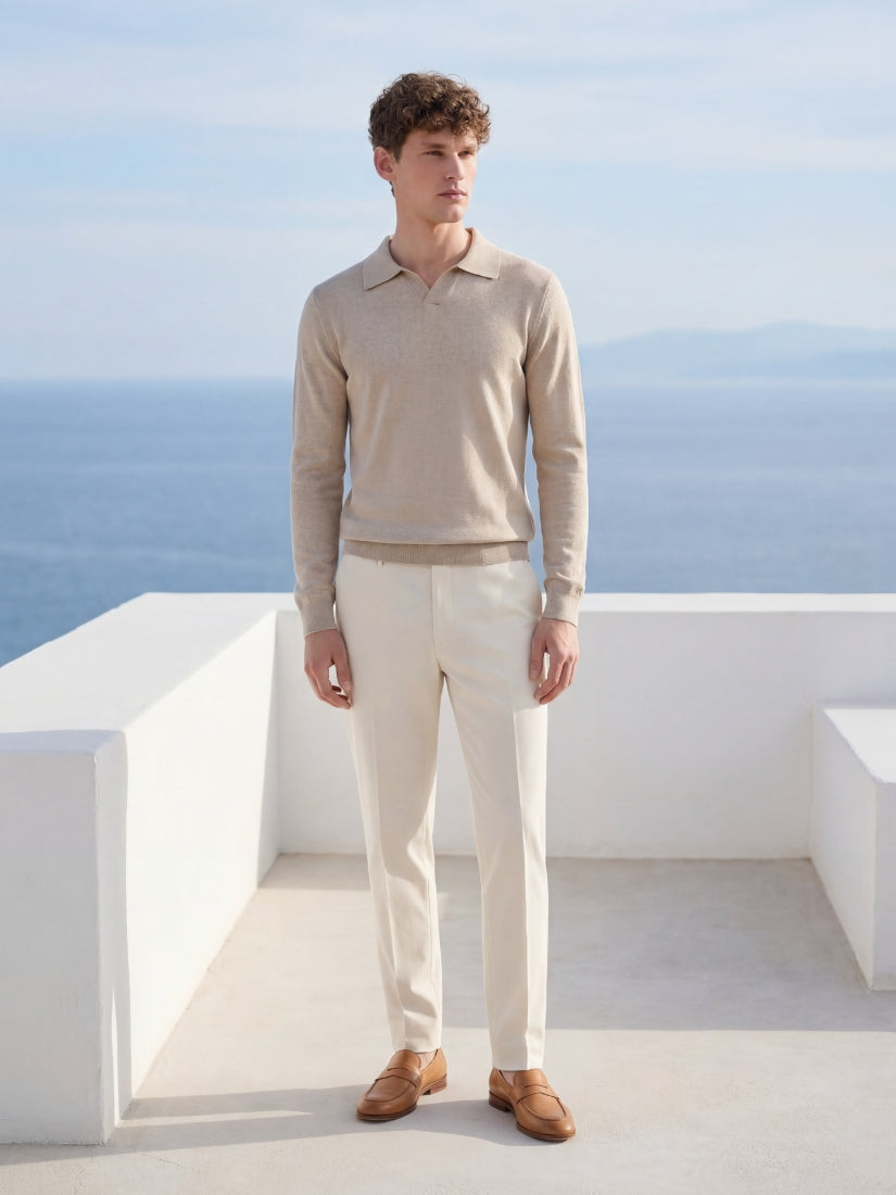 Venturi Knit Polo Beige