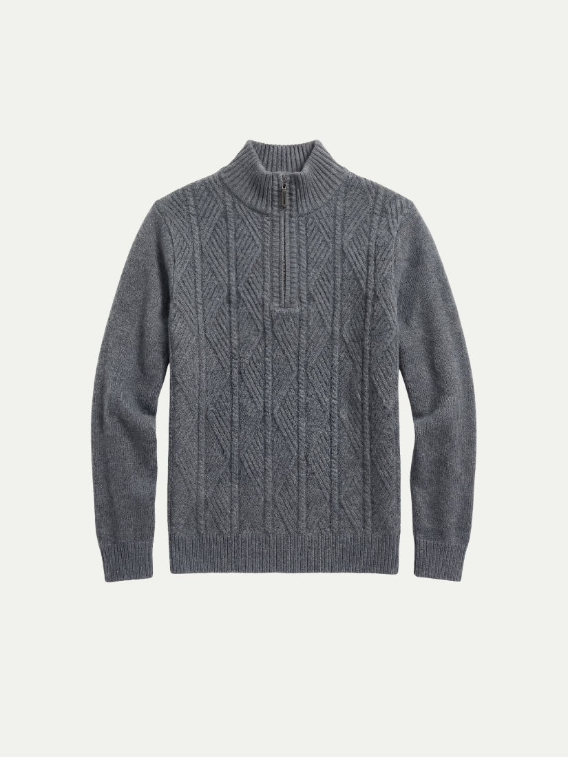 Argentario Half-Zip Knit Grey