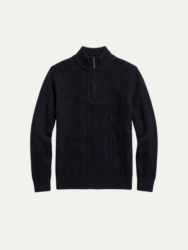 Argentario Half-Zip Knit Black