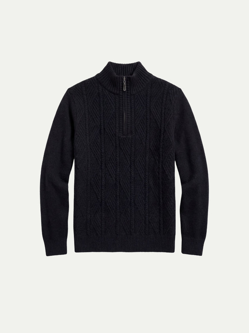 Argentario Half-Zip Knit Black