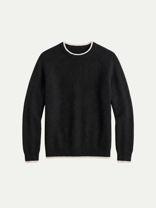 Versilia Textured Crew Black