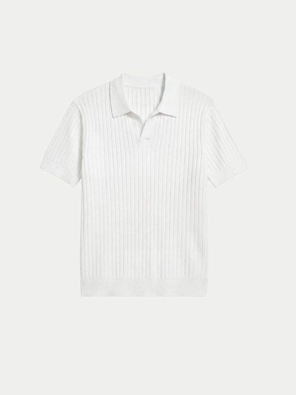 Capri Knit Polo White