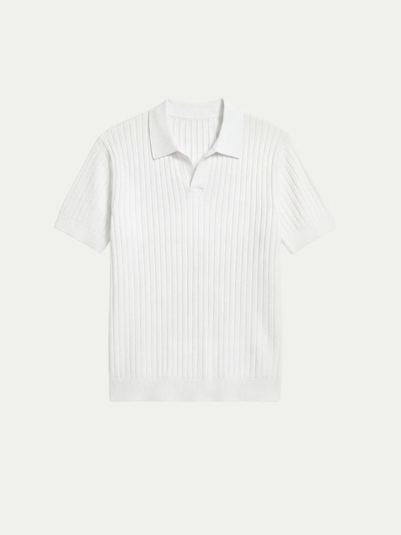 Capri Knit Polo White