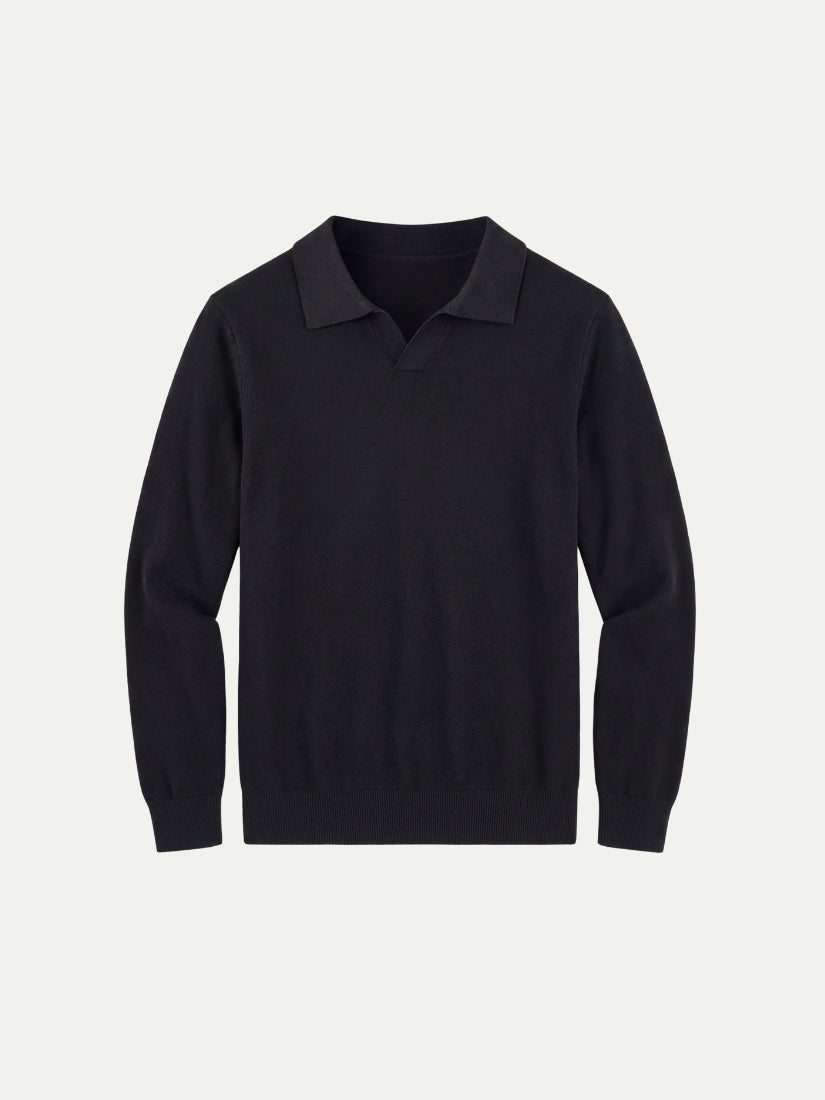 Venturi Knit Polo Black