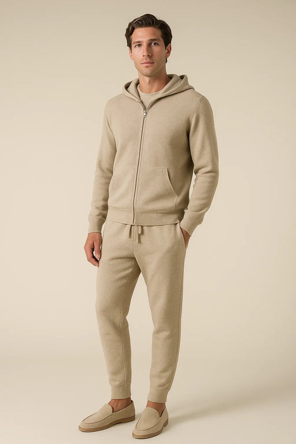 Monte Milano Hooded Cashmere Set Beige