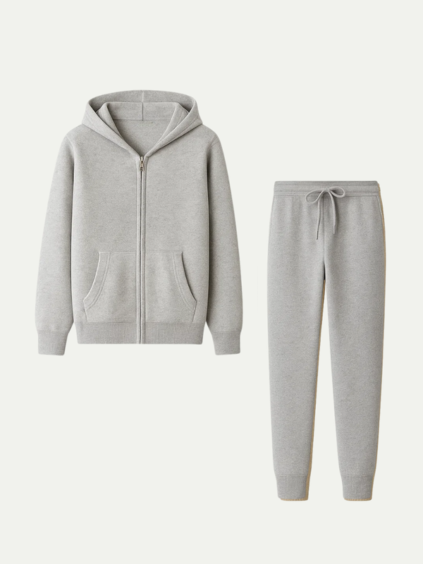 Monte Milano Hooded Cashmere Set Grey