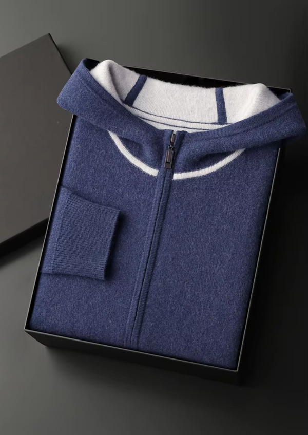 Monte Milano Hooded Cashmere Set Navy