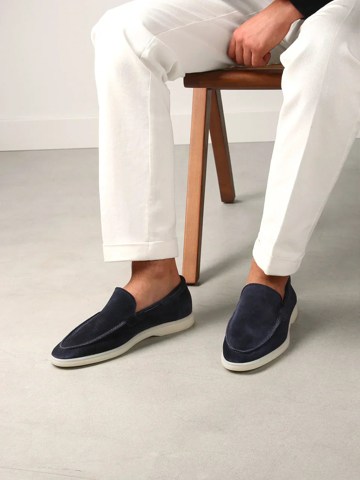Classic Suède Loafer Navy Blue
