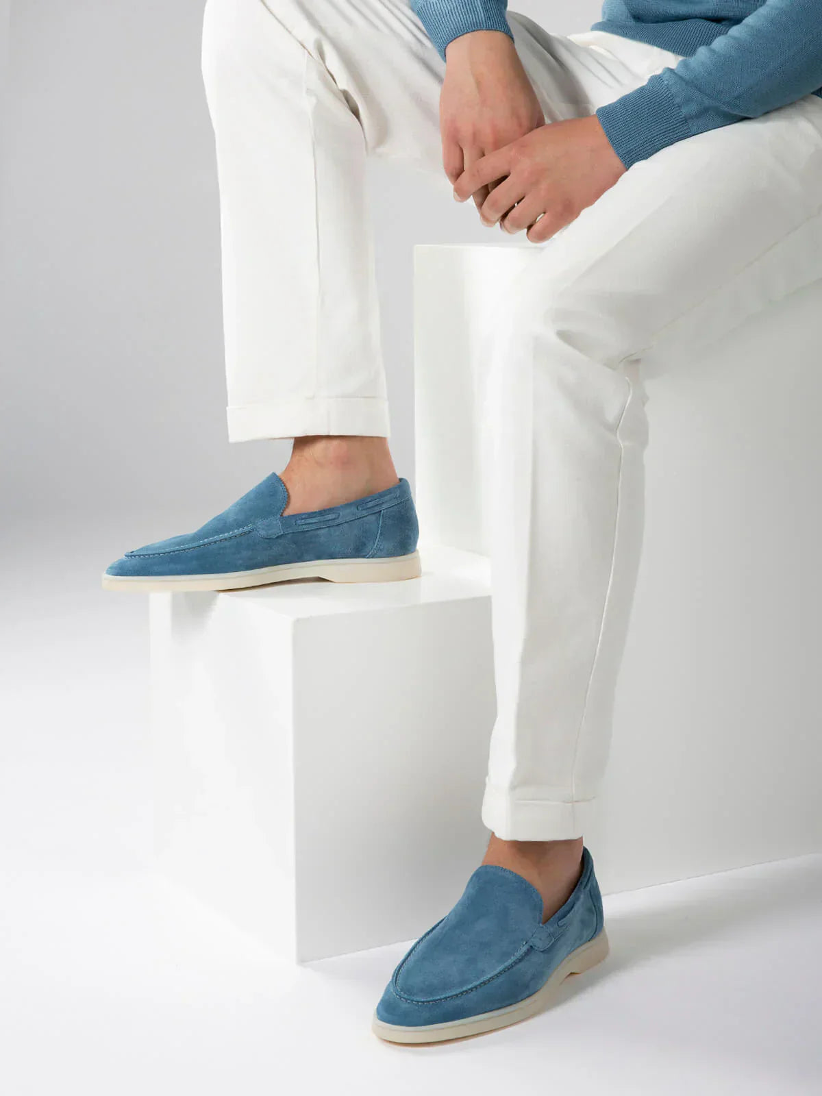 Classic Suède Loafer Ocean Blue